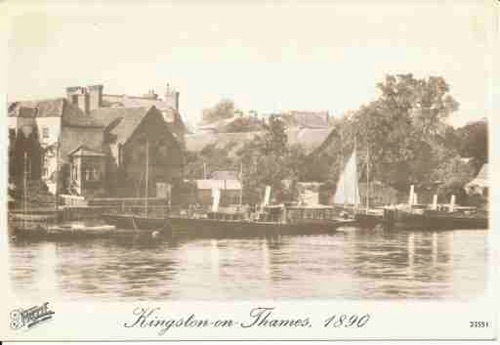 Burgoine’s boatyard in 1890 with two malthouses.