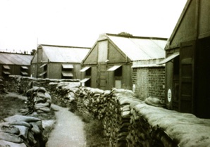 Second World War camp buildings.