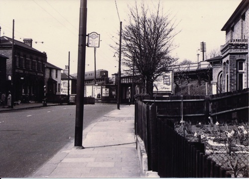 The railway in the 1950’s. Note the trolleybus stop in exactly the same position as the present bus stop.